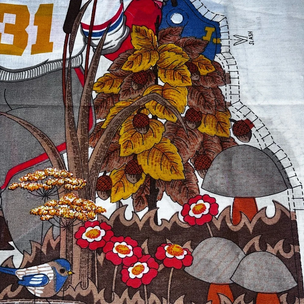 Vintage Fabric Panel Cabbage Patch Kids Football Player Pillow Cut-n-Sew 1983